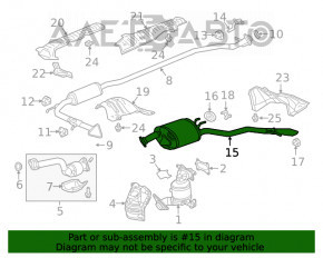 Silencer spate cu tanc pentru Honda Clarity 18-21 SUA