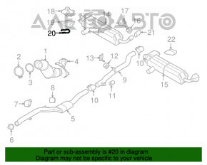 Suportul actuatorului clapetei de evacuare a traseului BMW 7 G11 G12 16-22 B58 nou OEM original