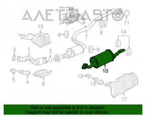 Silentiosul partea din spate cu teava pentru Honda CRZ 11-16