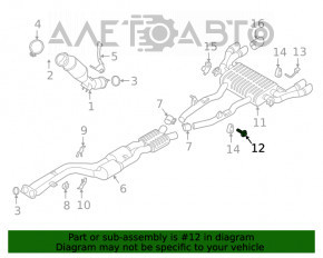 Suportul de evacuare din față dreapta pentru BMW X3 G01 18- nou, original OEM