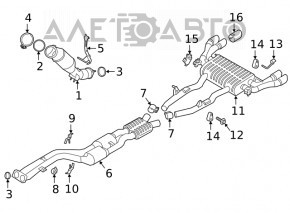 Suportul de evacuare din față dreapta pentru BMW X3 G01 18- nou, original OEM