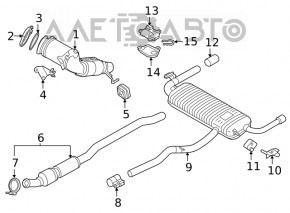 Silencer spate cu teava pentru BMW X1 F48 16-22 B46 AWD sub clapeta.