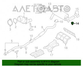 Actuatorul clapetei de evacuare a gazelor de eșapament pentru BMW X5 F15 14-18