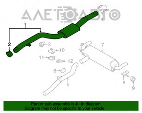 Traseul de evacuare intermediar pentru BMW 7 G12 16-22 B58