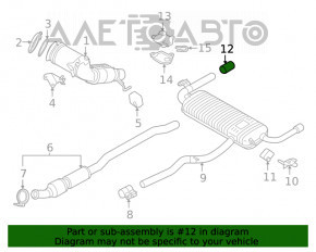 Capacul de evacuare stânga BMW X1 F48 16-19 crom