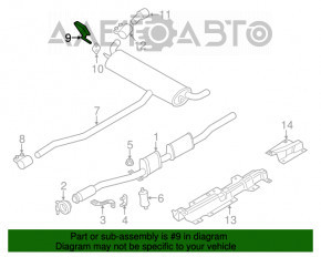 Suportul de evacuare din spatele stâng al Mini Cooper Countryman R60 10-16