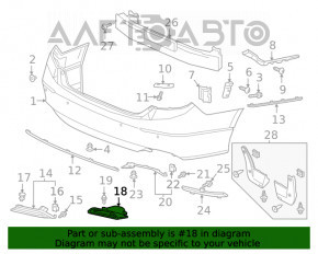 Capăt de evacuare dreapta pentru Honda Accord 18-22, nou, original