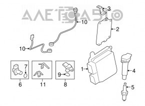 Modulul ECU al motorului Mitsubishi Outlander 14-15 3.0 pre-restilizare.