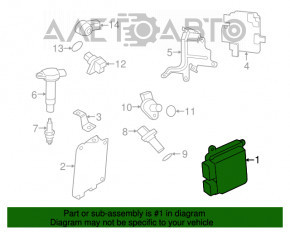 Блок ECU компьютер двигателя Mitsubishi Outlander 14-15 2.4 дорест