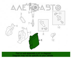 Modulul ECU al motorului Mitsubishi Outlander Sport ASX 16-18 restilizat 2.0 automat