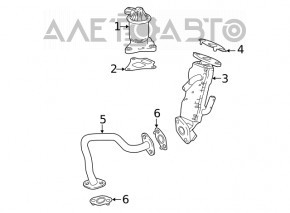 Трубка EGR Honda Accord 18-22 2.0 hybrid OEM