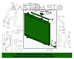 Radiator de apă de răcire Acura MDX 14-20