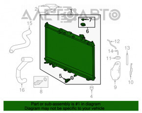 Radiatorul de răcire a apei pentru Honda Accord 13-17 hibrid