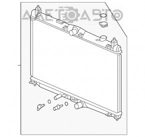 Радиатор охлаждения вода Honda Insight 19-22