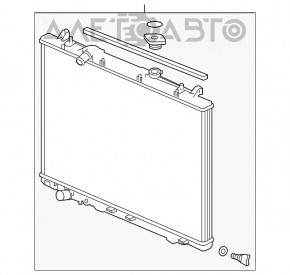 Радиатор охлаждения вода Acura MDX 14-20 новый OEM оригинал