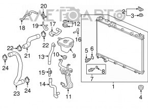 Radiator de răcire apă Honda CRV 17-22 1.5T nou OEM original