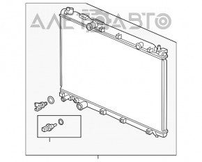 Радиатор охлаждения вода Honda CRV 17-19 2.4 OEM