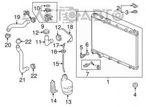 Radiator de răcire apă Honda CRV 17-19 2.4 nou OEM original