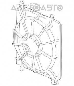 Difuzorul capacului radiatorului gol stânga Acura TLX 15- 2.4