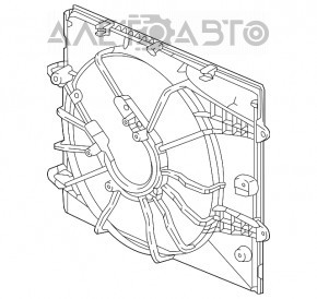 Difuzorul capacului radiatorului gol pentru Honda Civic X FC 16-21 2.0