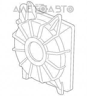 Difuzorul capacului radiatorului stâng gol Honda CRV 17-22 1.5T, 2.4