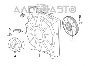 Difuzorul capacului radiatorului stâng gol Honda CRV 17-22 1.5T, 2.4