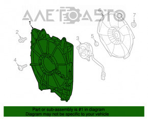 Диффузор кожух радиатора голый левый Honda Accord 18-22 1.5T 2.0Т OEM