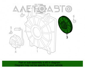 Крыльчатка вентилятора охлаждения левая Honda CRV 17-22 1.5Т