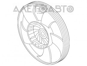 Крыльчатка вентилятора охлаждения левая Honda CRV 17-19 2.4
