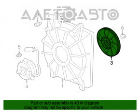Крыльчатка вентилятора охлаждения левая Honda CRV 17-19 2.4