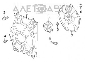 Крыльчатка вентилятора охлаждения левая Honda Insight 19-22 1.5T