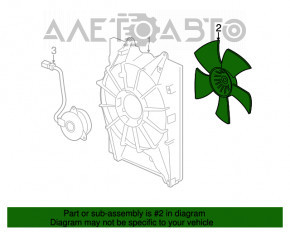 Paletele ventilatorului de răcire stânga pentru Acura MDX 14-20