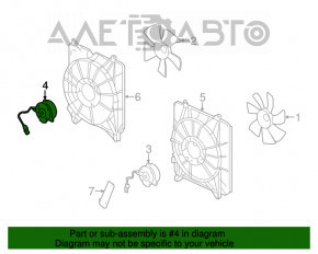 Мотор вентилятора охлаждения левый Acura TLX 15- 2.4