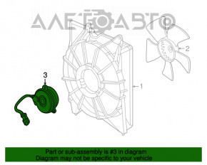 Motorul ventilatorului de răcire stânga pentru Honda Accord 13-17 3.5