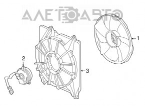 Motorul ventilatorului de răcire stânga pentru Acura TLX 15- 3.5