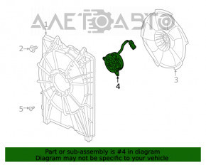 Мотор вентилятора охлаждения правый Honda Accord 18-22 1.5T 2.0Т