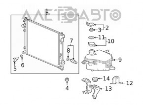 Rezervor de expansiune pentru răcirea motorului Honda Civic X FC 16-21 cu capac