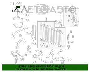 Capacul rezervorului de expansiune al sistemului de răcire Honda Insight 19-22