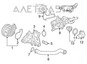 Помпа водяная Honda CRV 17-22 1.5Т