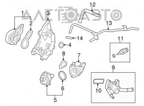 Помпа водяная Honda CRV 12-14 2.4