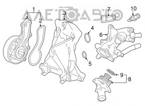 Помпа водяная Honda Accord 13-17 новый OEM оригинал