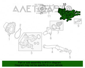 Corpul termostatului Honda Accord 13-15 hibrid pre-facelift