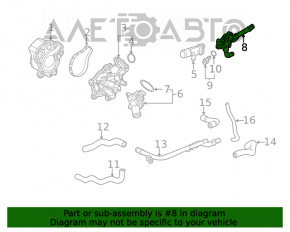 Фланец системы охлаждения Honda Clarity 18-21 usa с датчиком