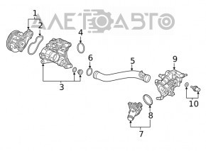 Corpul termostatului Honda Accord 18-22 2.0T