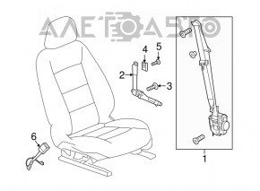 Натяжитель ремня безопасности передний левый GMC Terrain 18-