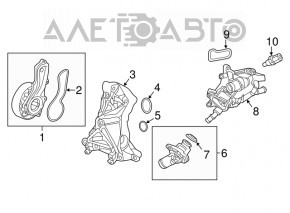 Кронштейн помпы Honda Accord 13-17