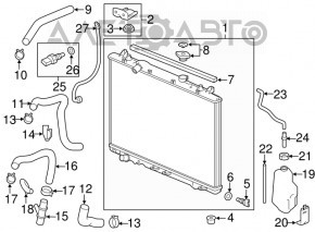 Conducta de racire superioara Acura MDX 14-15 noua originala OEM