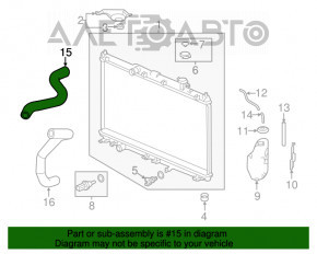 Furtunul de răcire superior al radiatoarelor Honda Accord 13-17 hibrid