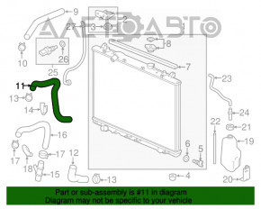 Патрубок охлаждения нижний Acura MDX 14-15