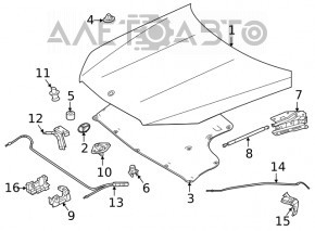 Bara de capota dreapta Mercedes CLA 14-19 noua OEM originala